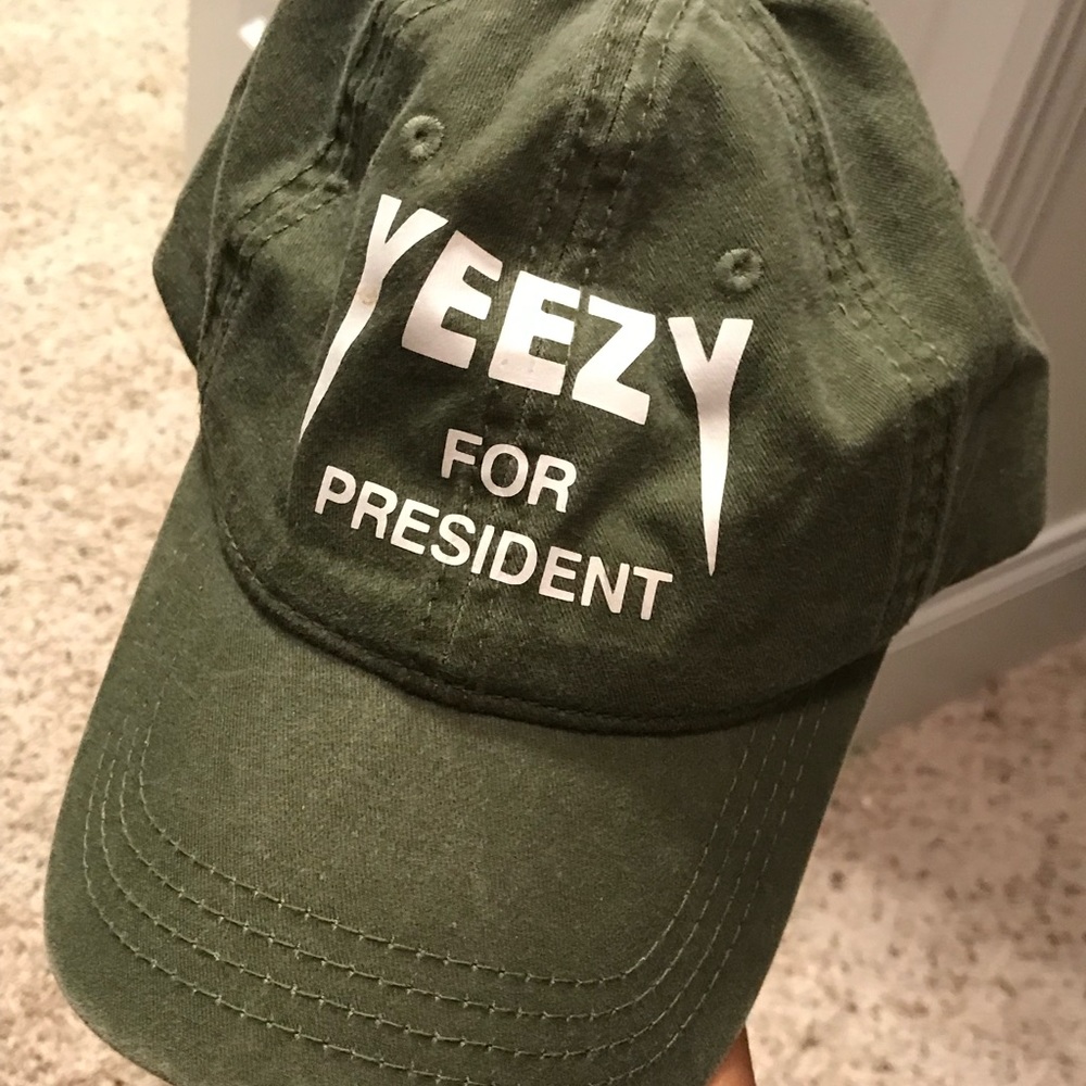 Yeezy for president hat olive green